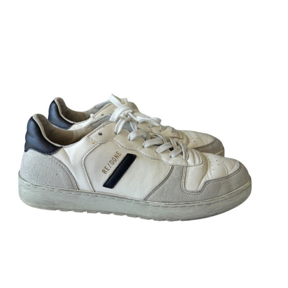 RE/DONE 80s Basketball Shoe White Leather Sneakers Women's Size 37 US 7 Italy - Picture 15 of 15